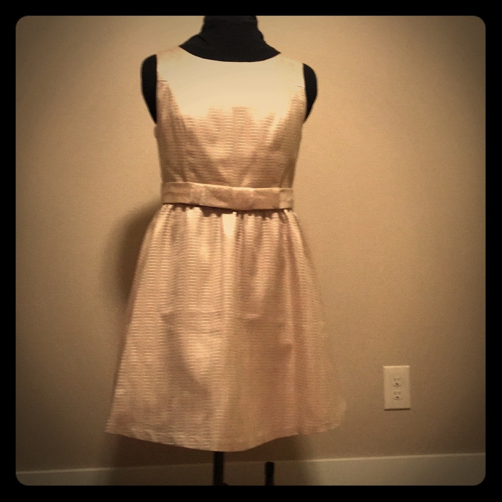Lauren Conrad subtle gold stripe dress size 12